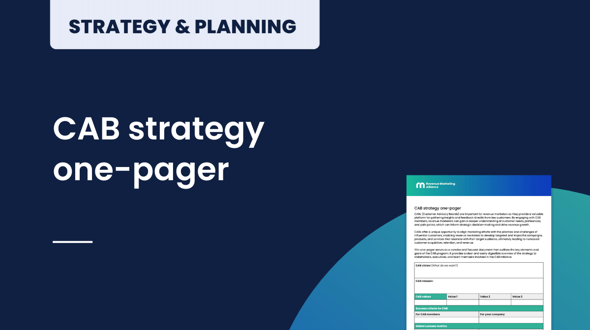 CAB strategy one-pager