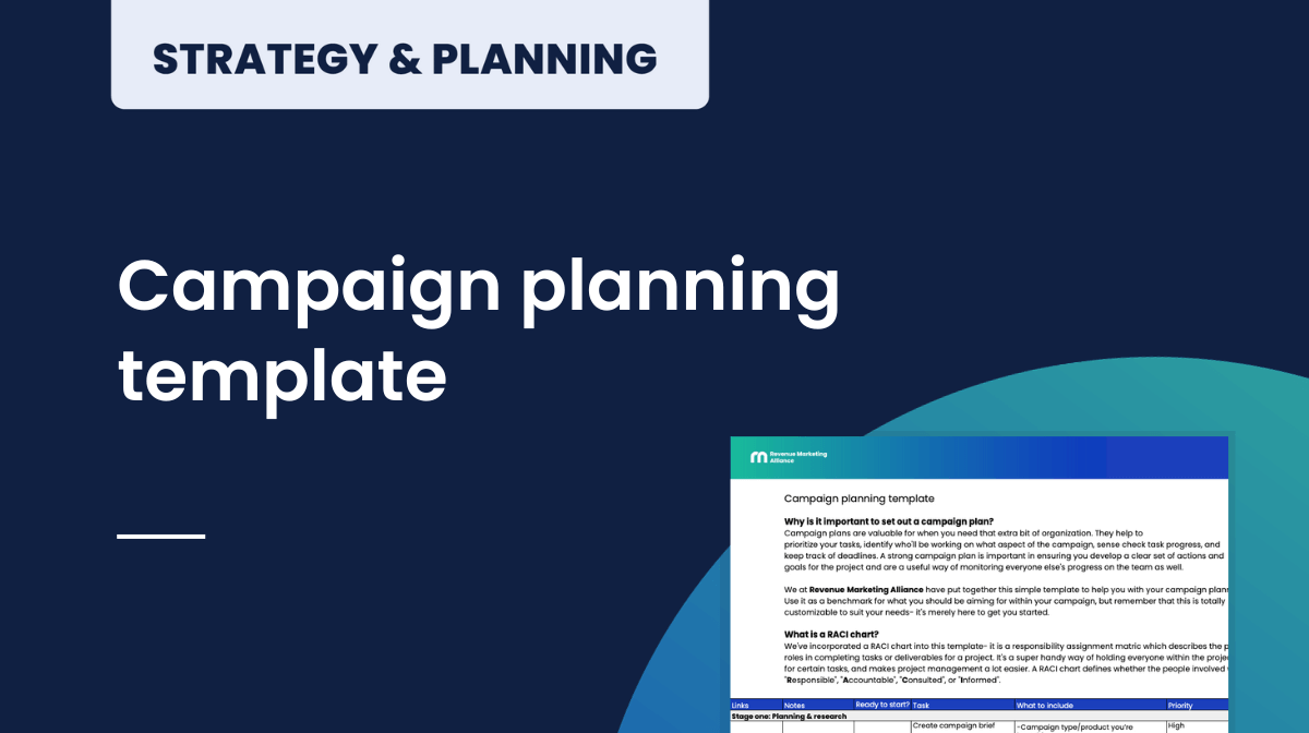 Campaign planning template