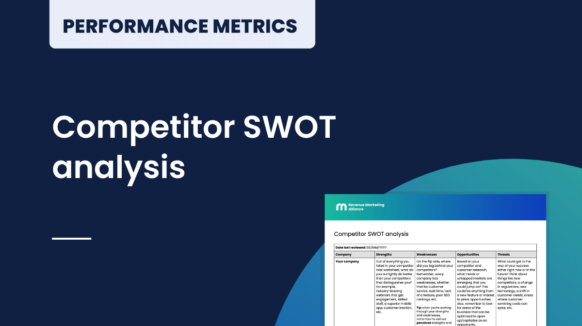 Competitor SWOT analysis