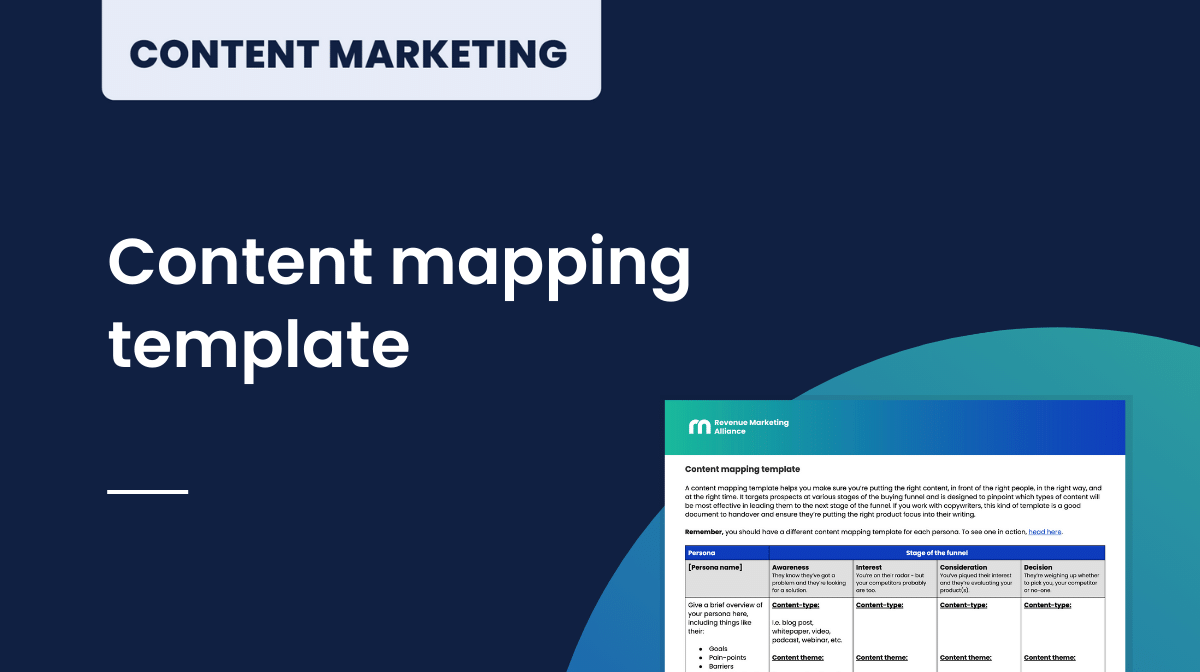 Content mapping template