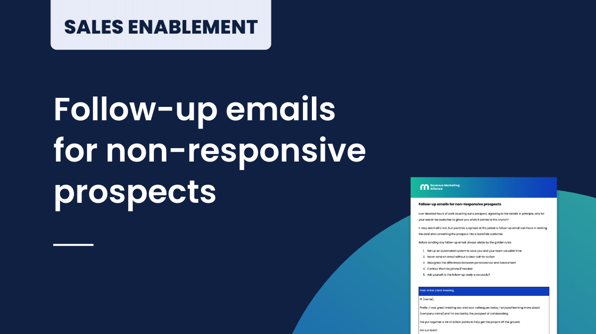 Follow-up emails for non-responsive prospects