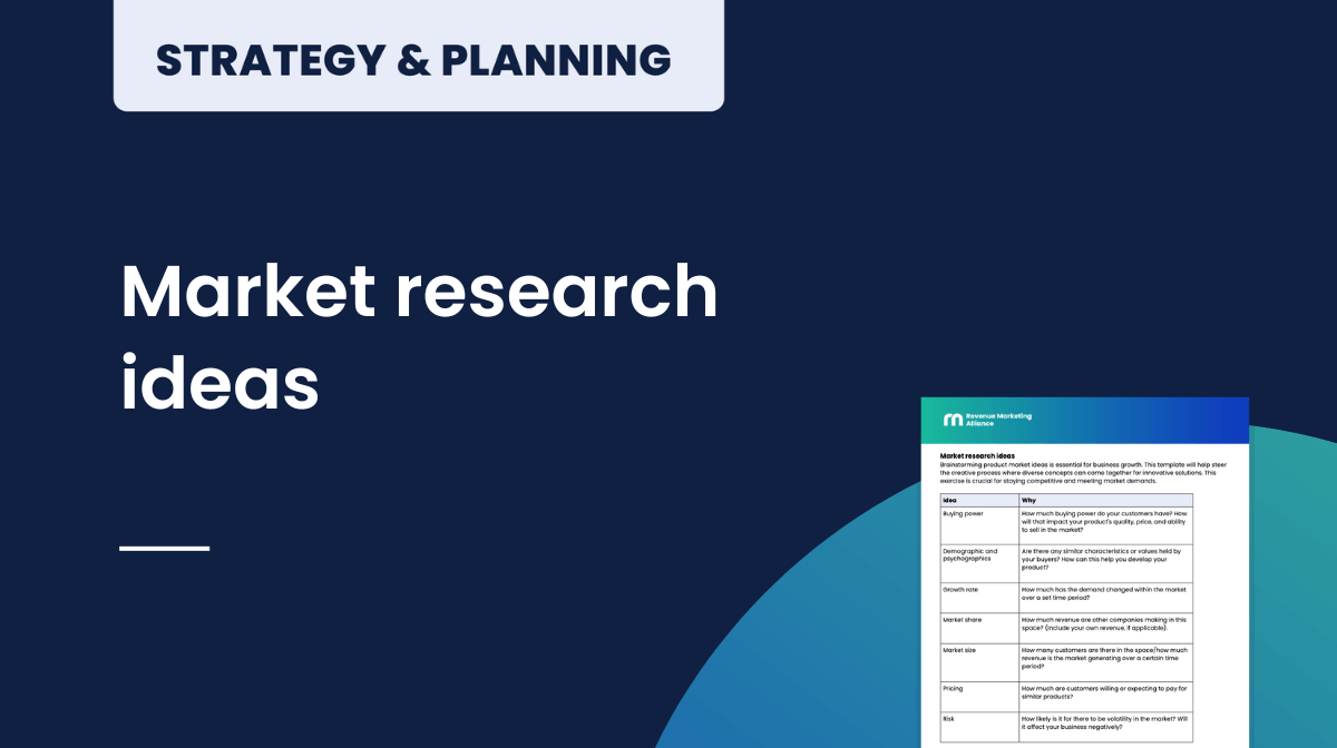 Market research ideas