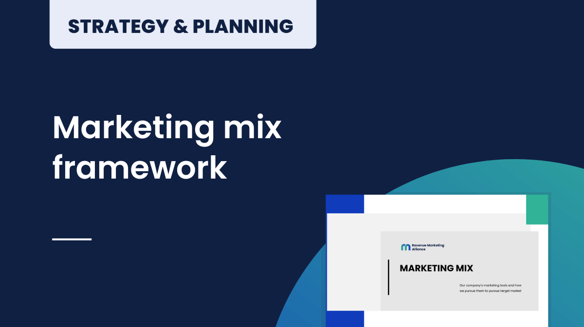 Marketing mix framework