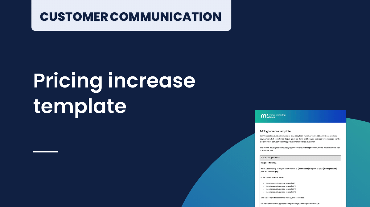Pricing increase template