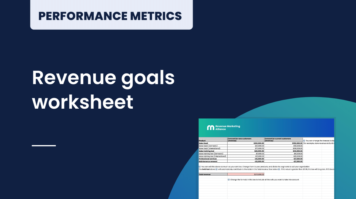 Revenue goals worksheet