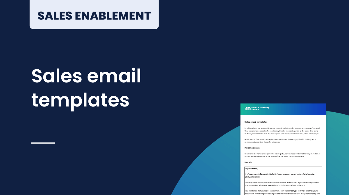 Sales email templates