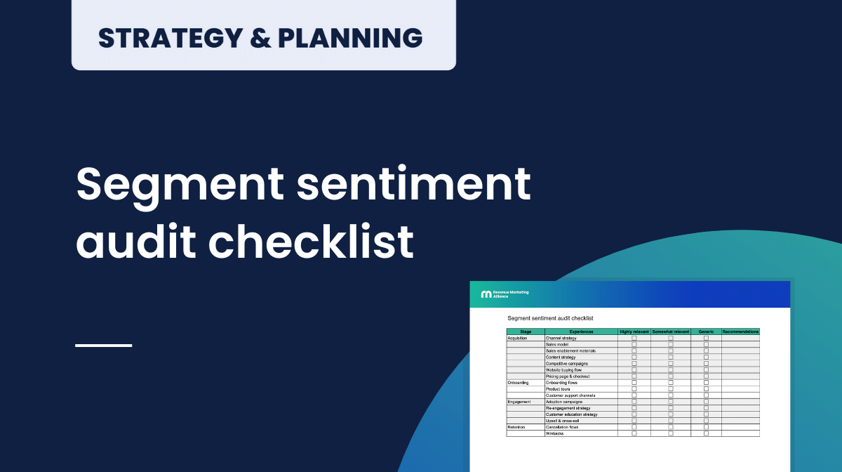 Segment sentiment audit checklist