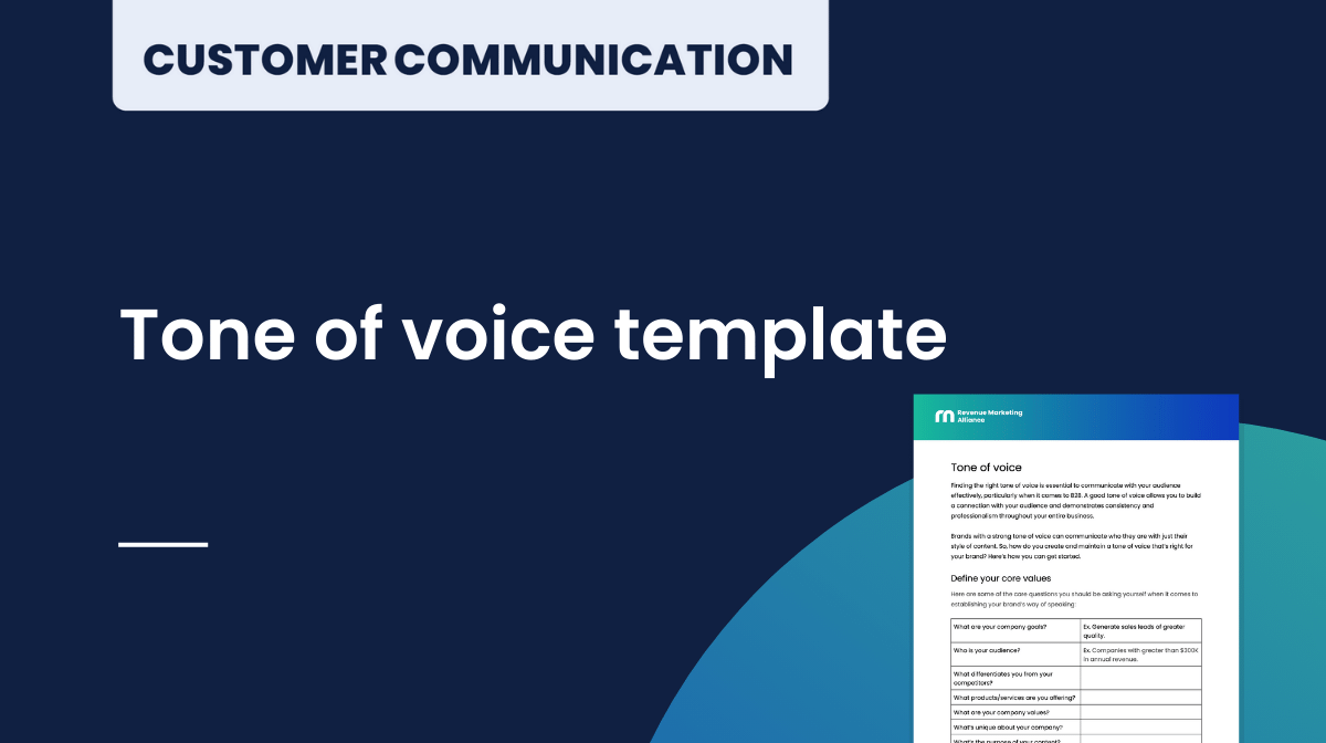 Tone of voice template
