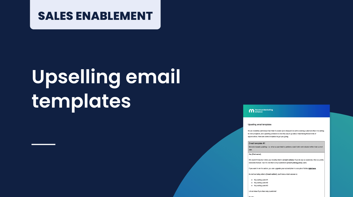 Upselling email templates