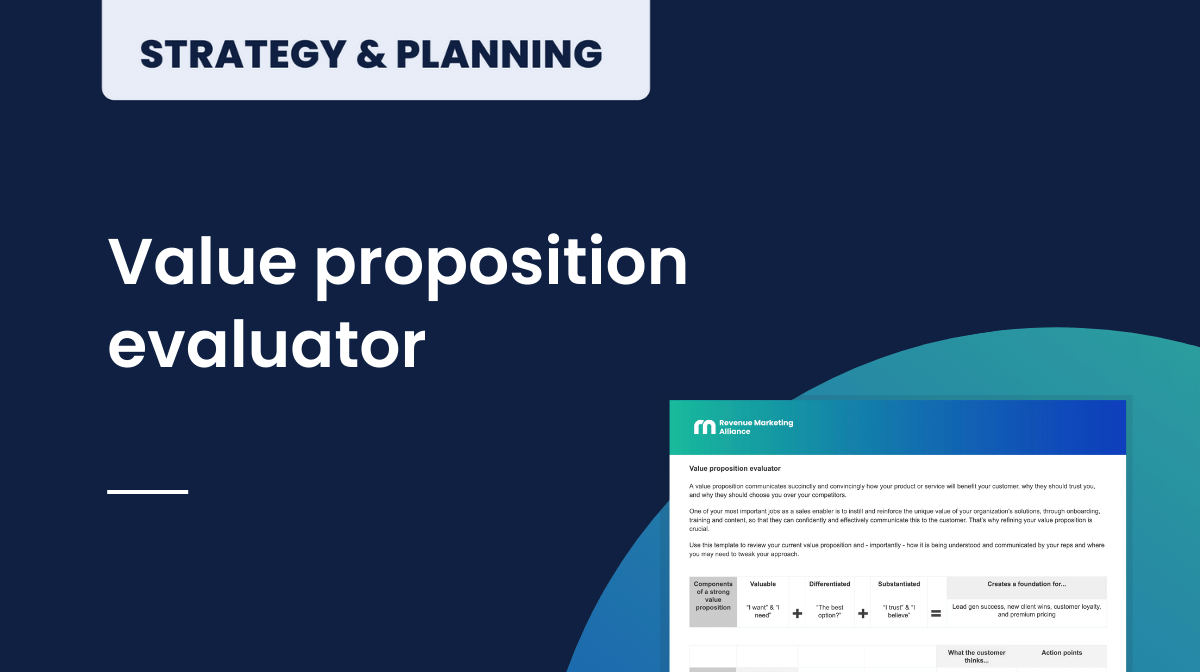 Value proposition evaluator