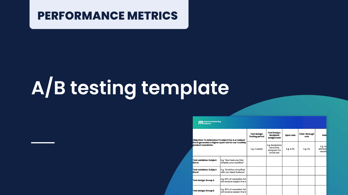 A/B testing template