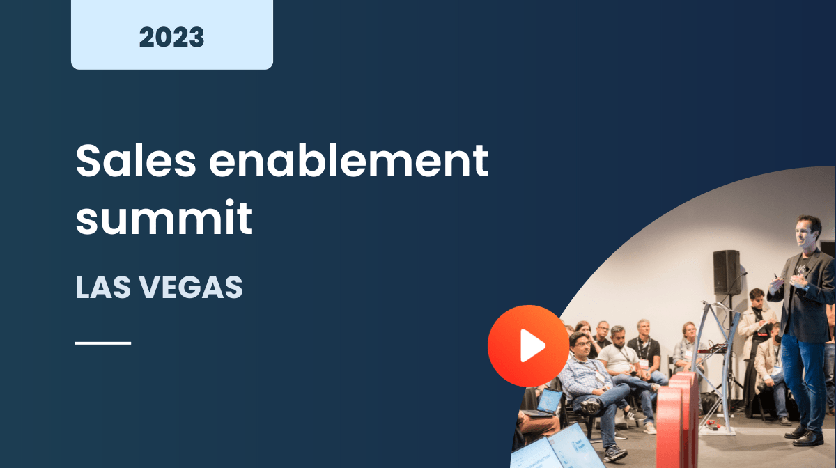 Sales enablement summit Las Vegas May 2023