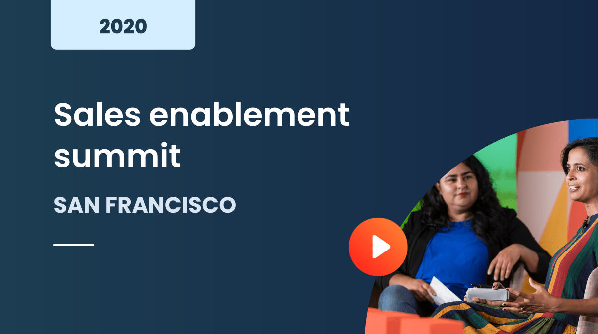 Sales enablement summit San Francisco 2020