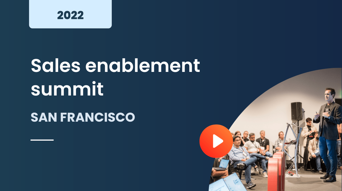 Sales enablement summit San Francisco September 2022