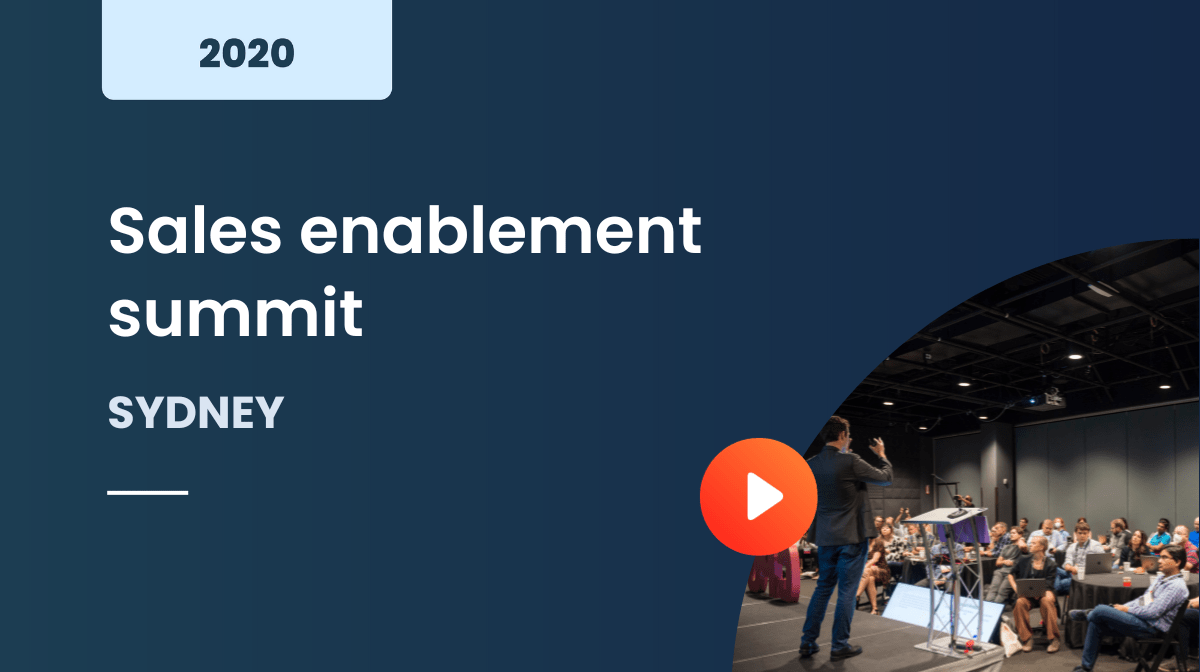 Sales enablement summit Sydney 2020