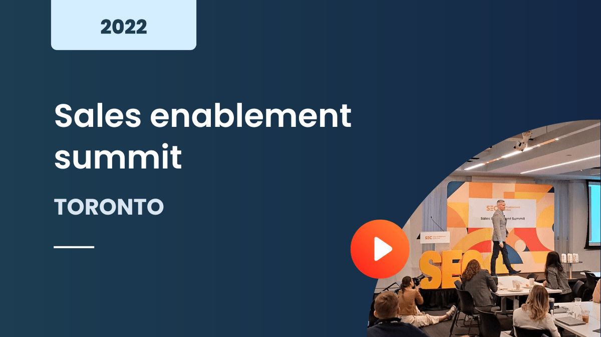 Sales enablement summit Toronto 2022