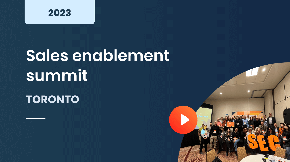 Sales Enablement Summit Toronto 2023